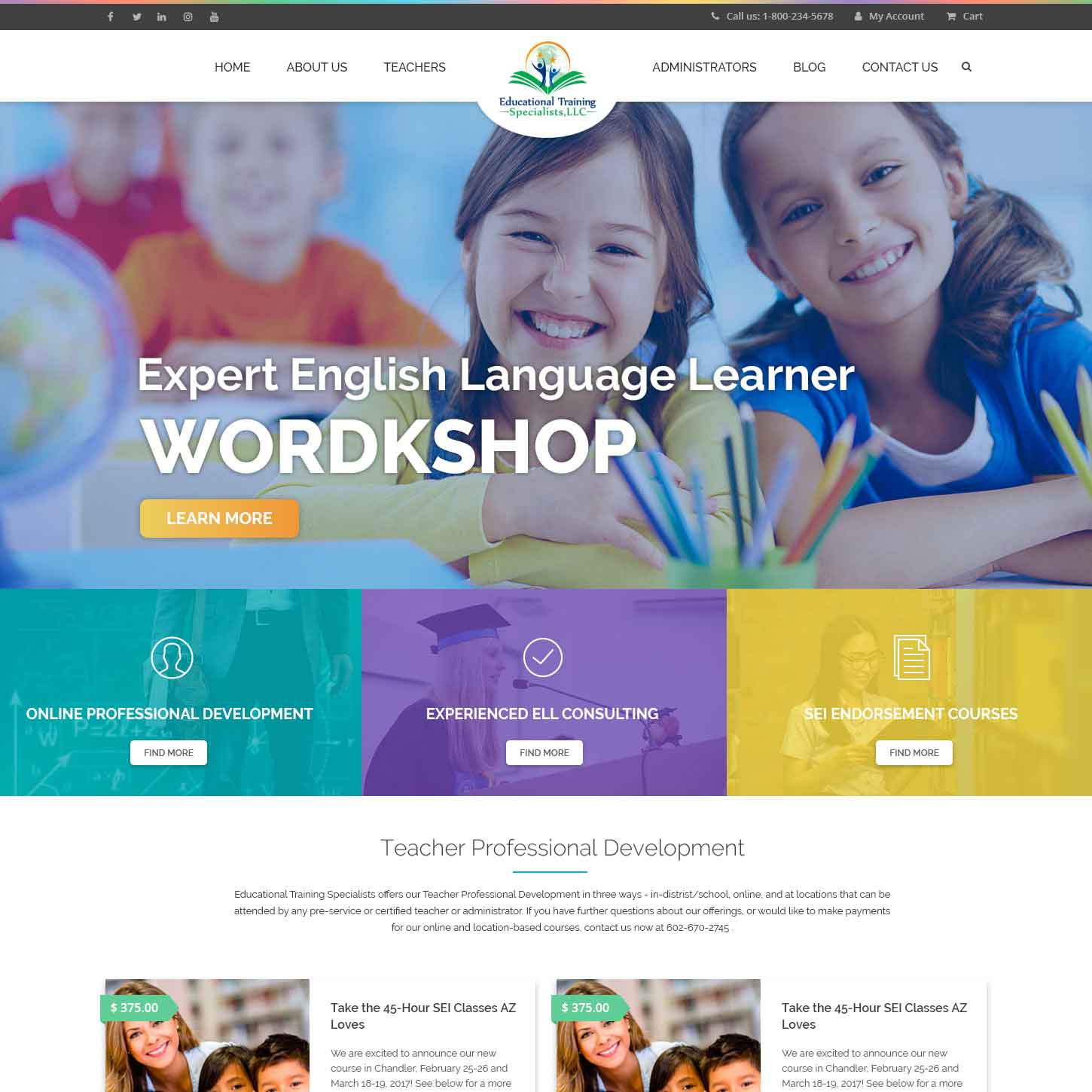 LMS Website for Training for Teachers