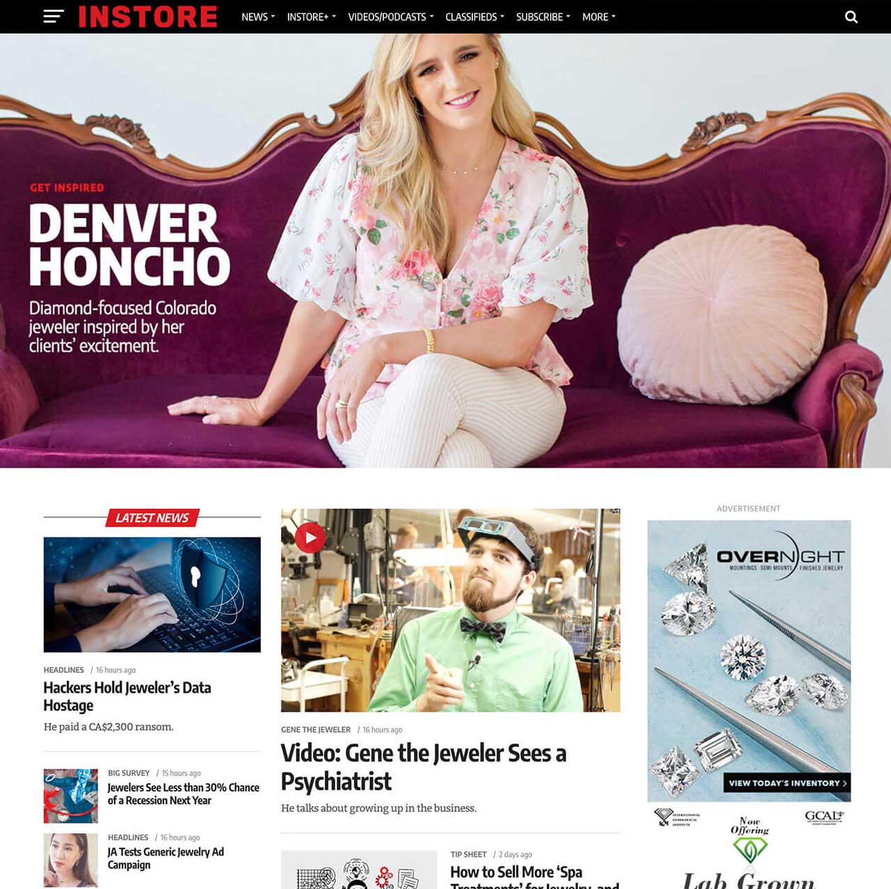 Website for Instoremag