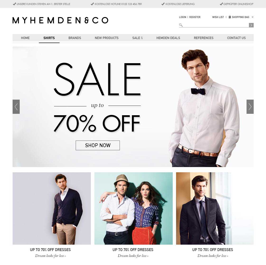eCommerce Website for My Hemden