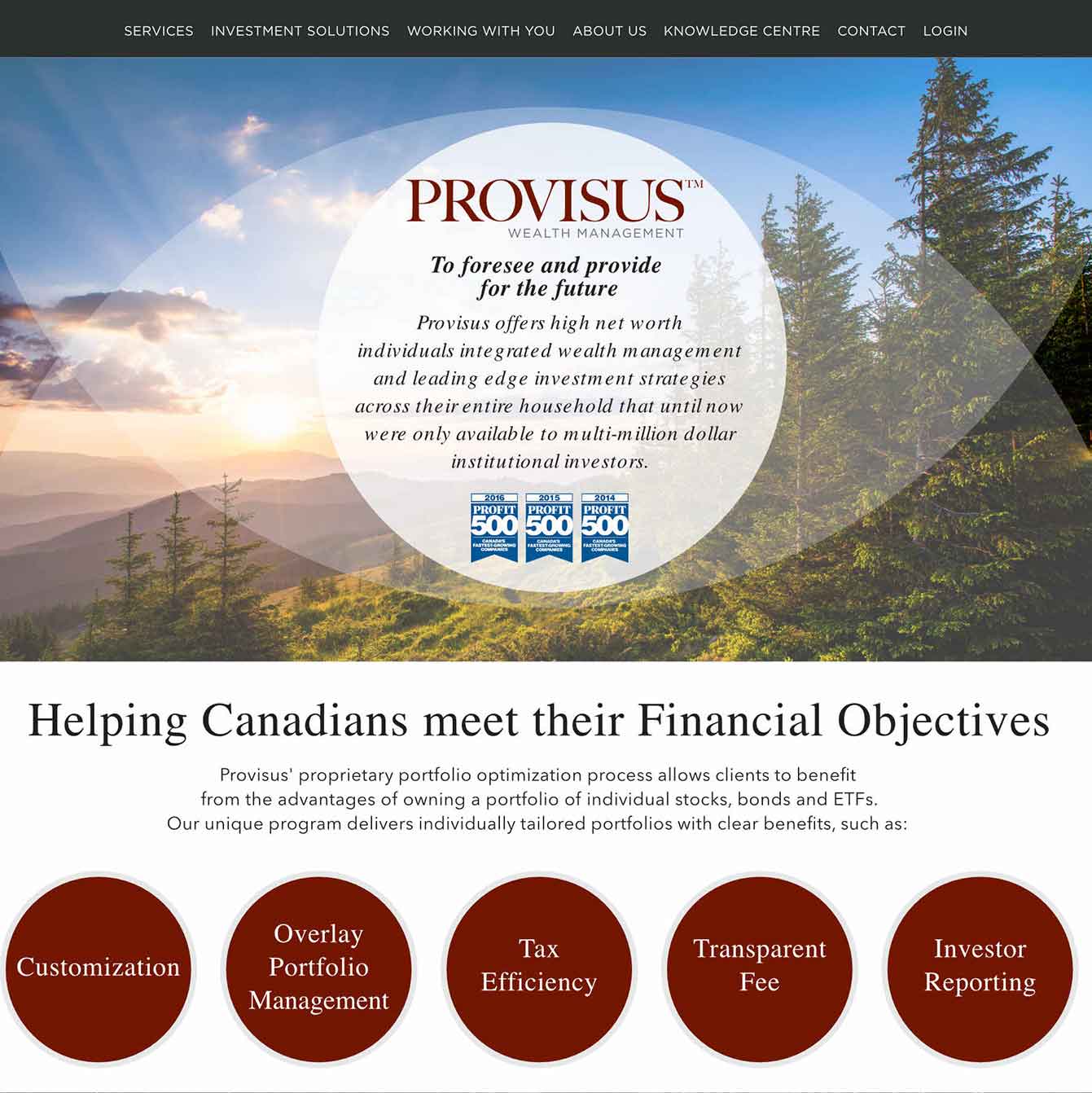 Web Design for Provisus.ca