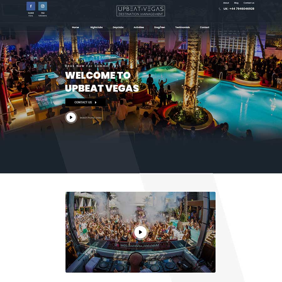 Event Website for UpbeatVegas