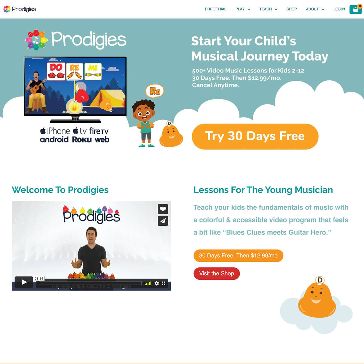 Music LMS Website for Prodigies.com